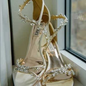 Jeweled Badgley Mischka Wedding Heels
